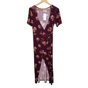 Bleuh Ciel Burgundy Hi Low Dress Size Medium NWT